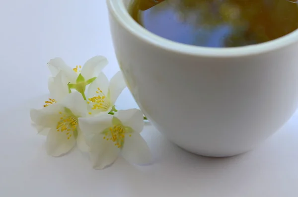 Chá verde com jasmim — Fotografia de Stock