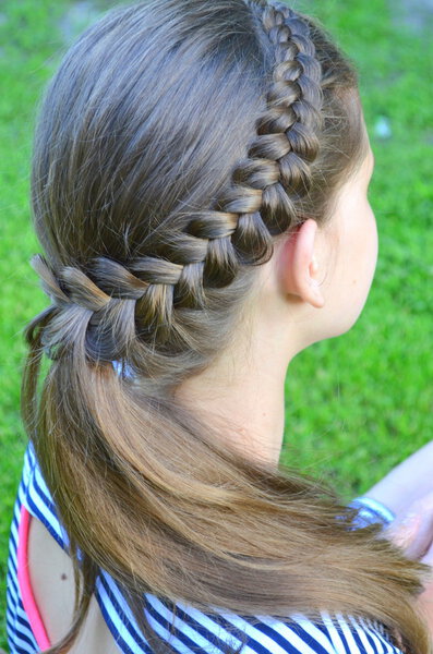 Hairstyle with a French braid