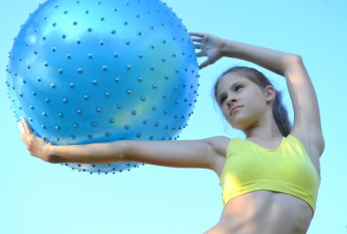 Top fitness için kızla