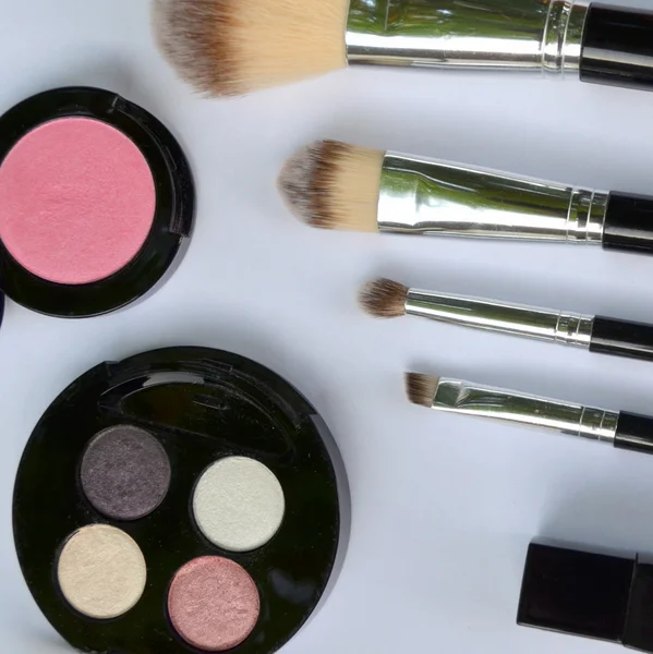 Cosméticos Maquillaje Pinceles Maquillaje — Foto de Stock