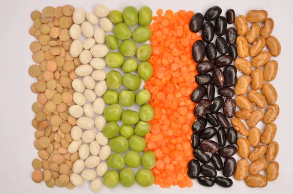 Lentils, peas and beans — Stock Photo, Image