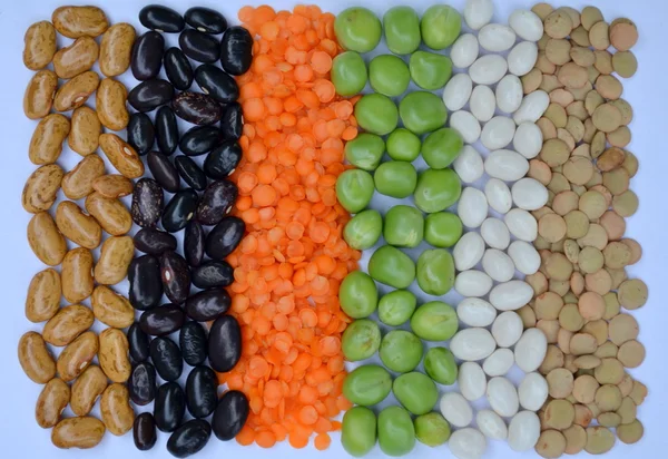 Lentils, peas, beans — Stock Photo, Image