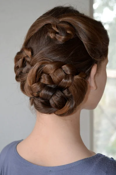 Penteado com cabelo comprido — Fotografia de Stock