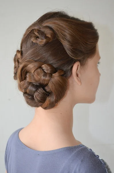 Hairstyle with long hair — Stock Photo, Image