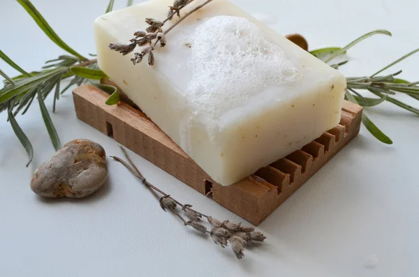 Jabón con lavanda natural —  Fotos de Stock