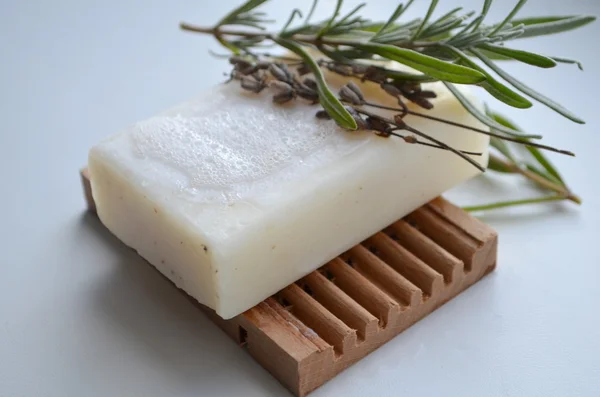 Soap with lavender — Stock Photo, Image