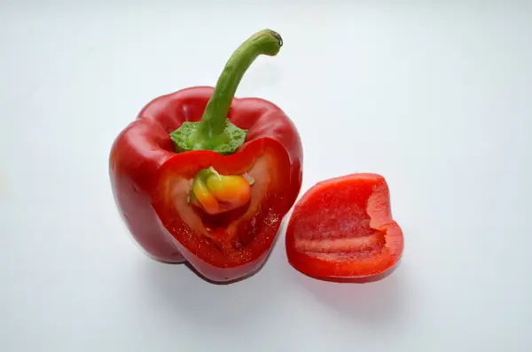 Red sliced roasted peppers — Stock Photo, Image