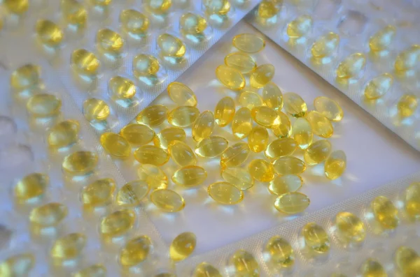 Fish oil capsules. Omega — Stock Photo, Image