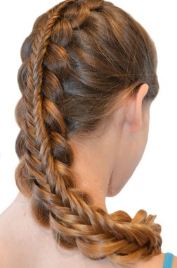 Hairstyle with long hair clipart