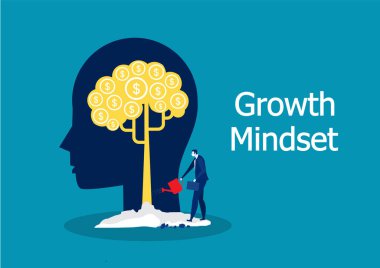 İşadamı Sulama tesisleri gelir büyütme ve büyüme zihniyeti kavramı