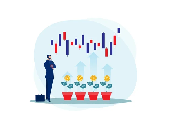 Unternehmensstrategie Analyse Aktienmarkt Investieren Seo Datenanalyse Statistik Broker Vermarkter Analyse — Stockvektor