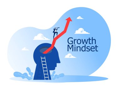 Daha ileri hedefler için insan başındaki fırsatlar için dürbünle iş adamı vizyonu