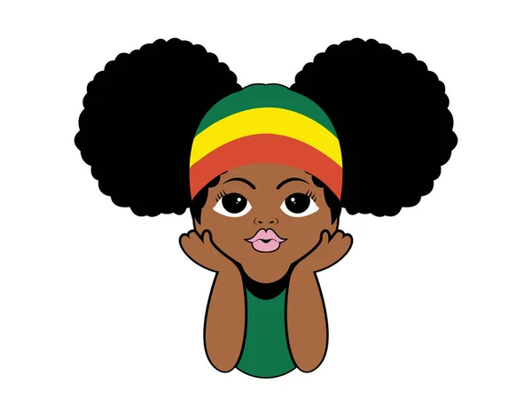 Kinder Gucken Afro Mädchen Peekaboo Vector Illustration — Stockvektor