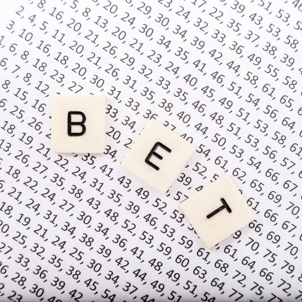 Lottery numbers with bet letter message