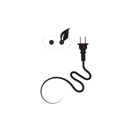 Elektrik prizi ikonu tasarımı. Vektör illüstrasyonu