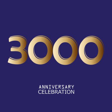 3000 Yıl Yıldönümü Kutlama Şablonu Tasarım Çizimi