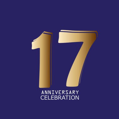17. Yıl Kutlaması Vektör Şablonu Tasarım İllüstrasyonu