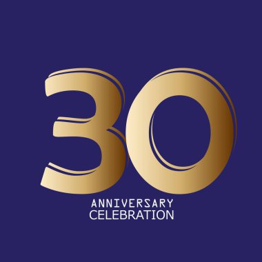 30. Yıldönümü Kutlama Vektör Şablonu Tasarım İllüstrasyonu