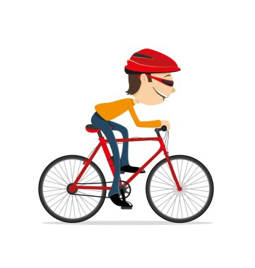 Bisiklet süren adam.