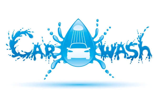 Car wash teken. — Stockvector
