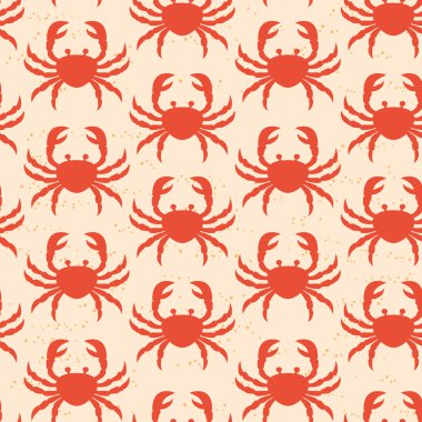 Kum üzerinde kırmızı Yengeç.