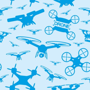 Mavi bir arka plan üzerinde drones.