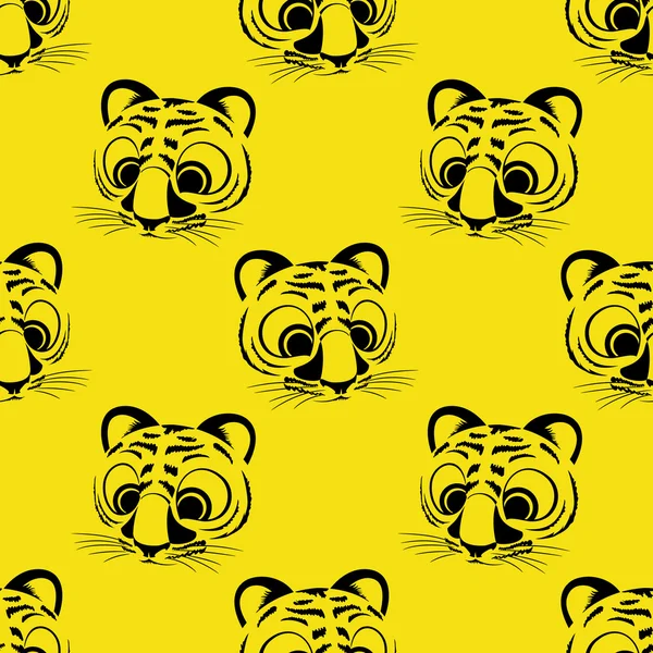 Leopardo sobre fondo amarillo . — Vector de stock