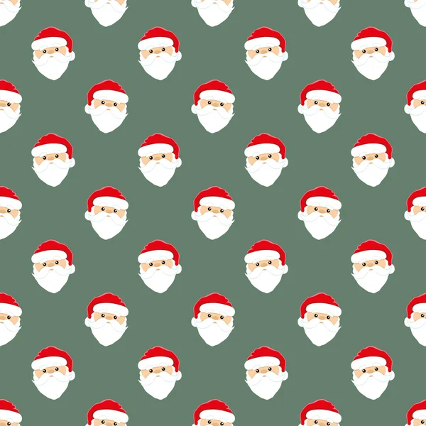 Weihnachtsmann auf grünem Hintergrund. — Stockvektor