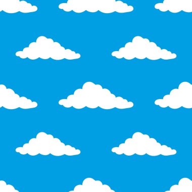 Mavi gökyüzündeki bulutlar.