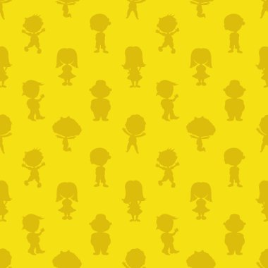 Sarı bir arka plan üzerinde çocuk.