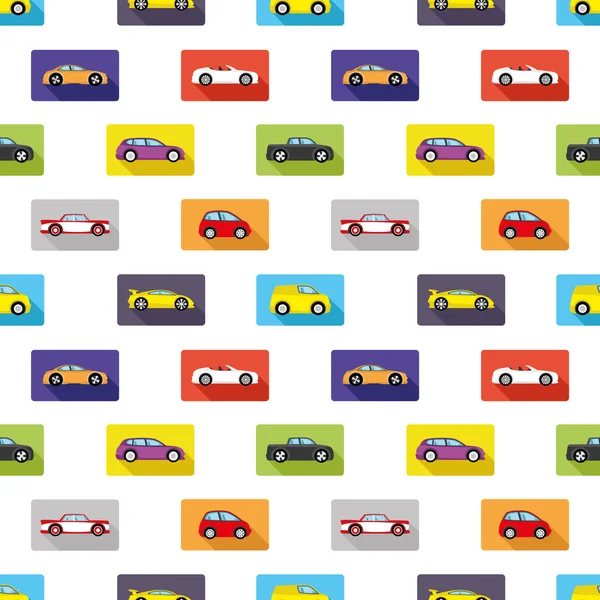 Colored cars on a white background. — Stock Vector