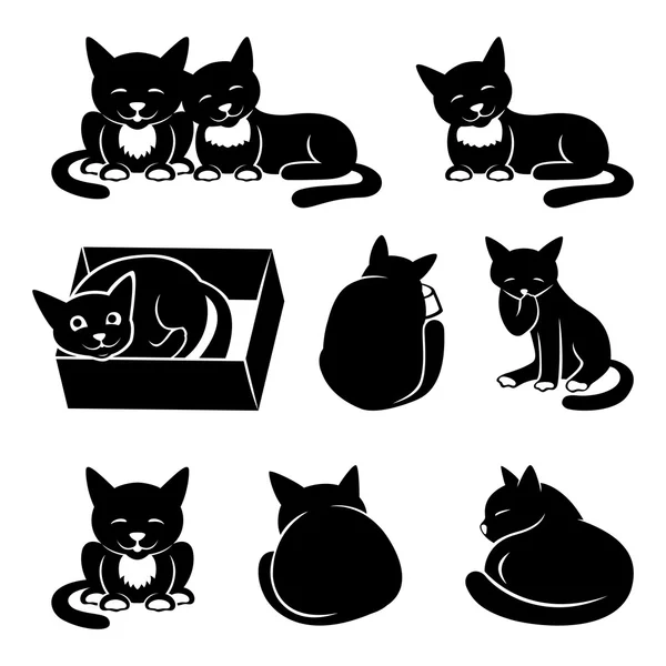 Set of cat icons. — Stock Vector