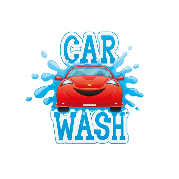 Car wash teken. — Stockvector