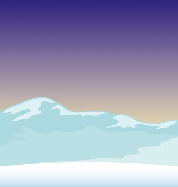 Icy hills north pole. — Stock Vector