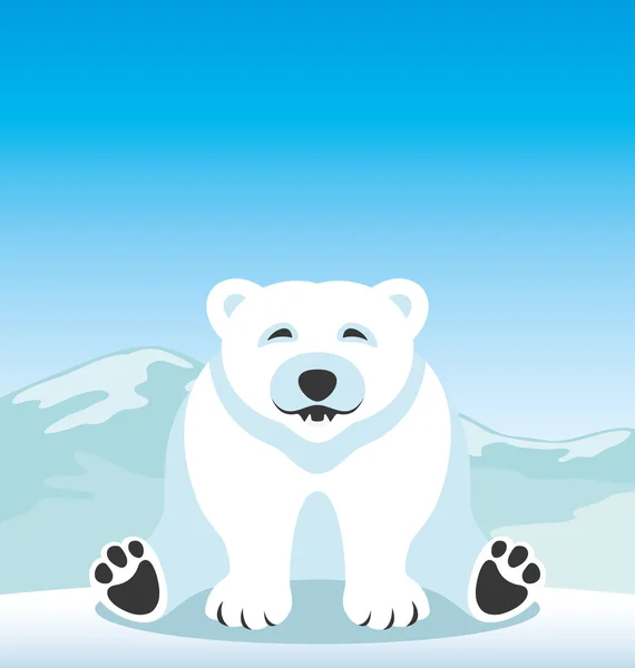 Urso polar bonito. — Vetor de Stock
