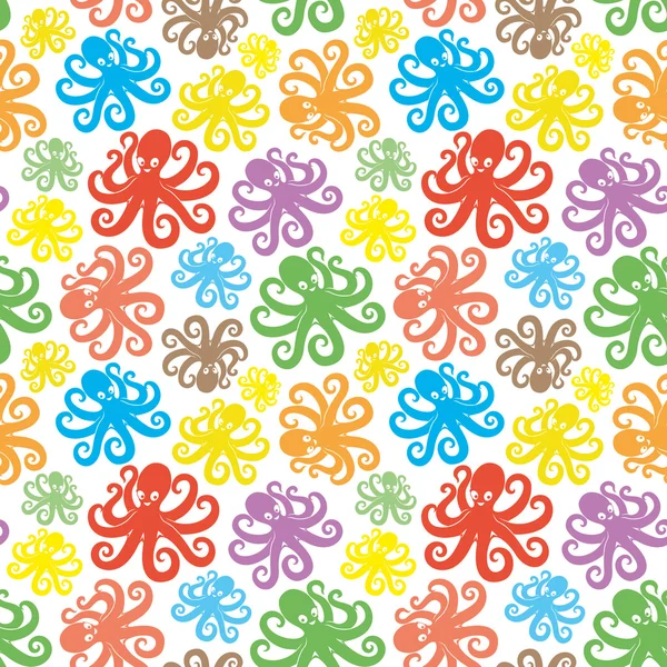 Kleurrijke schattig octopus. — Stockvector