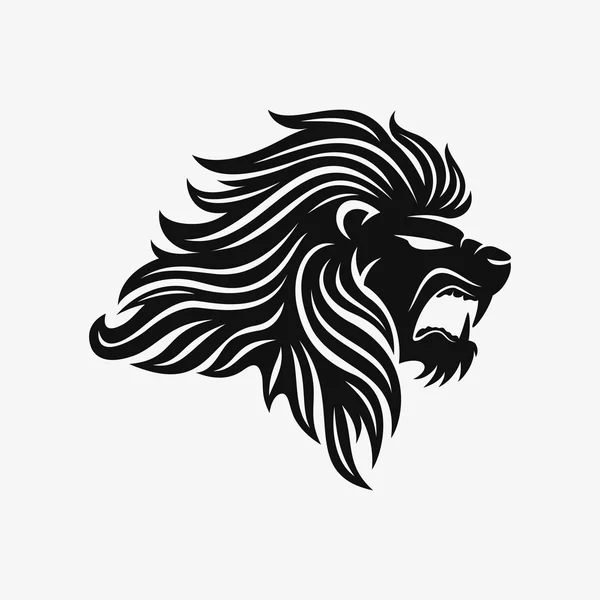 Lion hoofd teken. — Stockvector