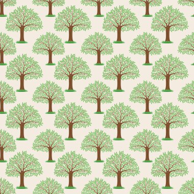 Yeşil yaprakları ile güzel ağaçlar.