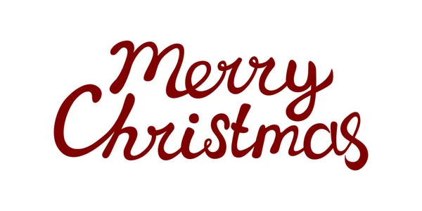Texte Rouge Souhaitant Joyeux Noël Sur Fond Blanc — Image vectorielle
