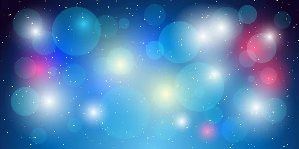 Ilustração Fundo Azul Abstrato Com Estrelas Brilhos — Vetor de Stock