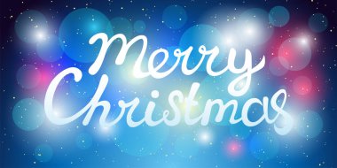 Gece yıldızlı gökyüzü ve Mutlu Noeller dilekleriyle tatil illüstrasyonları.