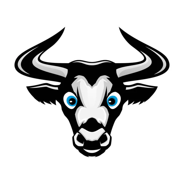 Illustration Von Niedlichen Stier Symbol Auf Weißem Hintergrund — Stockvektor