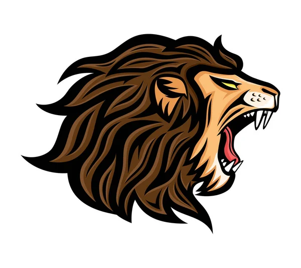 Rearing Lion Icon White Background — стоковый вектор