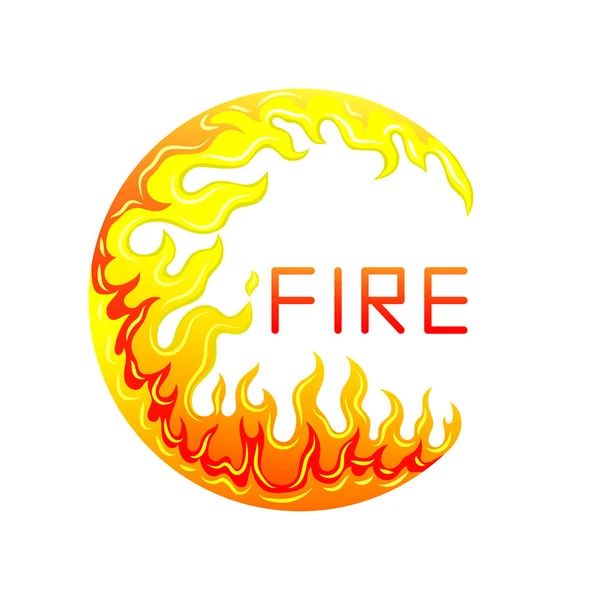 Illustration Fire Sign White Background — Stock Vector