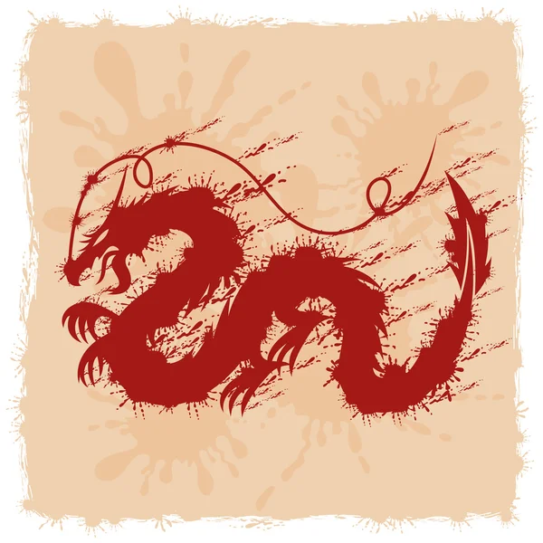 Red dragon. — Stock Vector