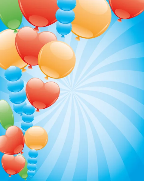 Vector banner. ballonnen. — Stockvector