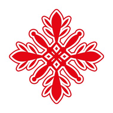 Vektör işareti. Kar tanesi.