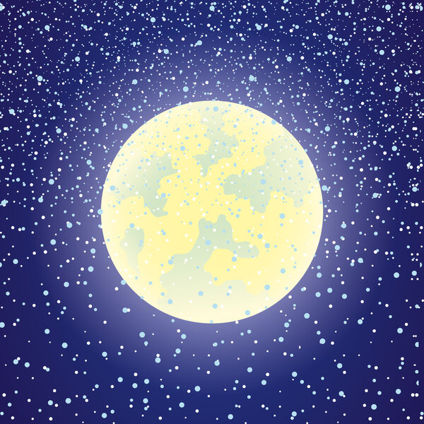 Vector illustration. Moon.