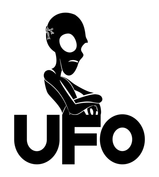 Segno vettoriale. UFO . — Vettoriale Stock