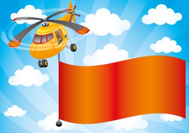 Vektör çizim. Helikopter.